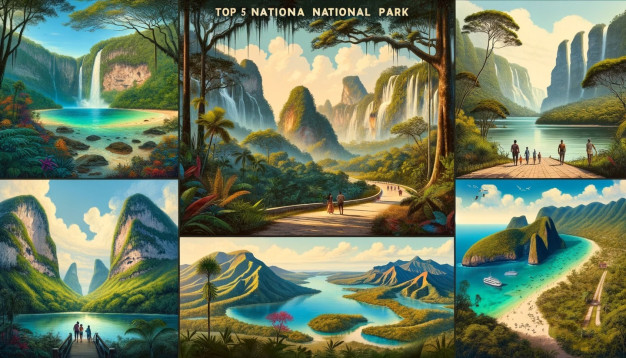 Scenic landscapes from Top 5 National Parks.