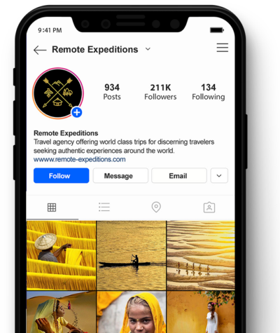 instagram mockup remote expeditions