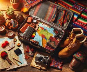 Travel essentials for a trip to Bolivia.