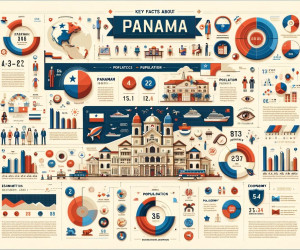 Infographic with key facts and statistics about Panama.