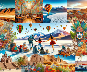 Collage of vibrant travel and cultural scenes.