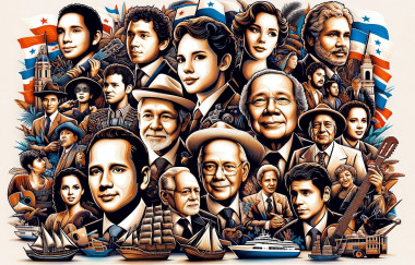 Illustrated montage of diverse iconic figures and cultural elements.