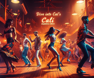 Vibrant dance floor scene at Cali's nightclub.