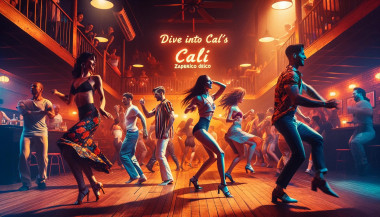 Vibrant dance floor scene at Cali's nightclub.