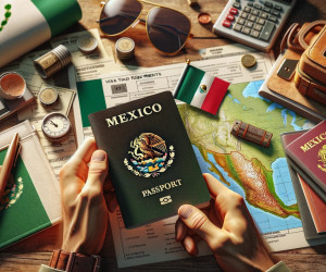 L'essentiel pour voyager avec un passeport mexicain et une carte.