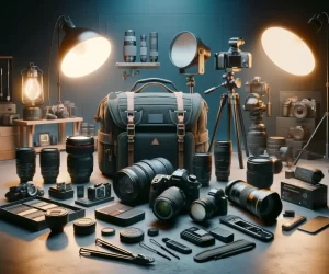 Professional photography equipment and camera gear setup.