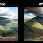 Comparaison de l'édition de paysages avant et après
