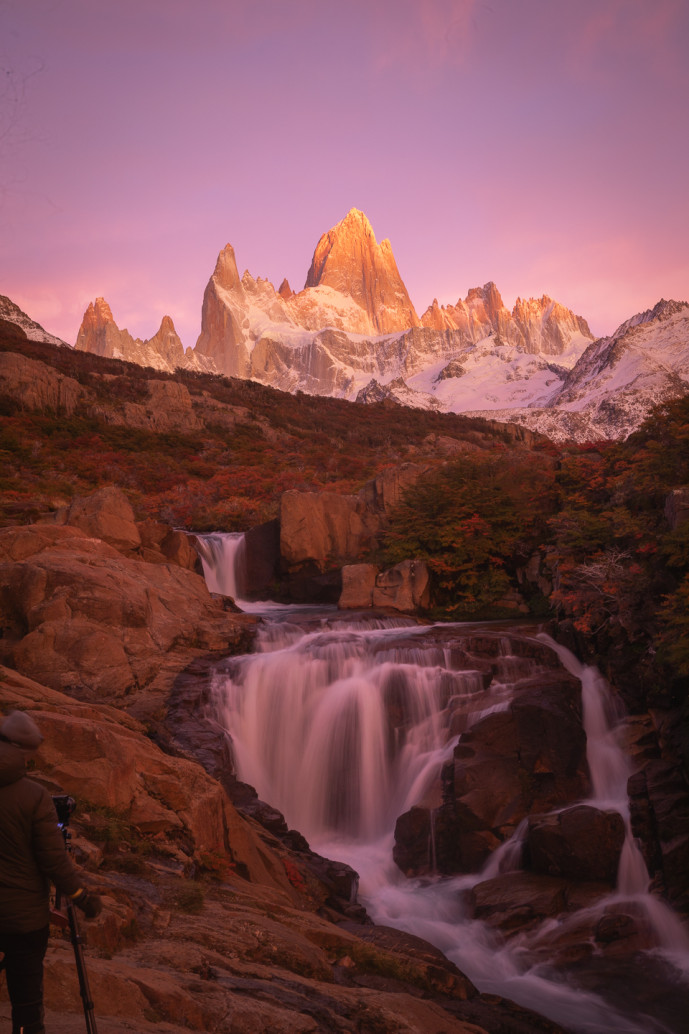 cascada escondida chaltén argentina