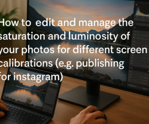 How to edit and manage the saturation and luminosity of your photos for different screen calibrations (e.g. publishing for instagram)