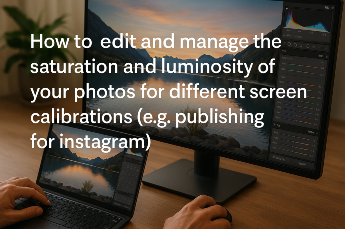 Comment éditer et gérer la saturation et la luminosité de vos photos pour différentes calibrations d'écran (par exemple, publication pour instagram).